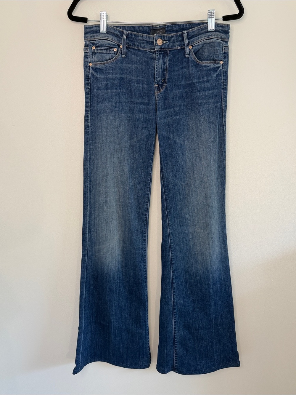 Mother The Wilder Medium Kitty Flare Jeans Light Wash size 27